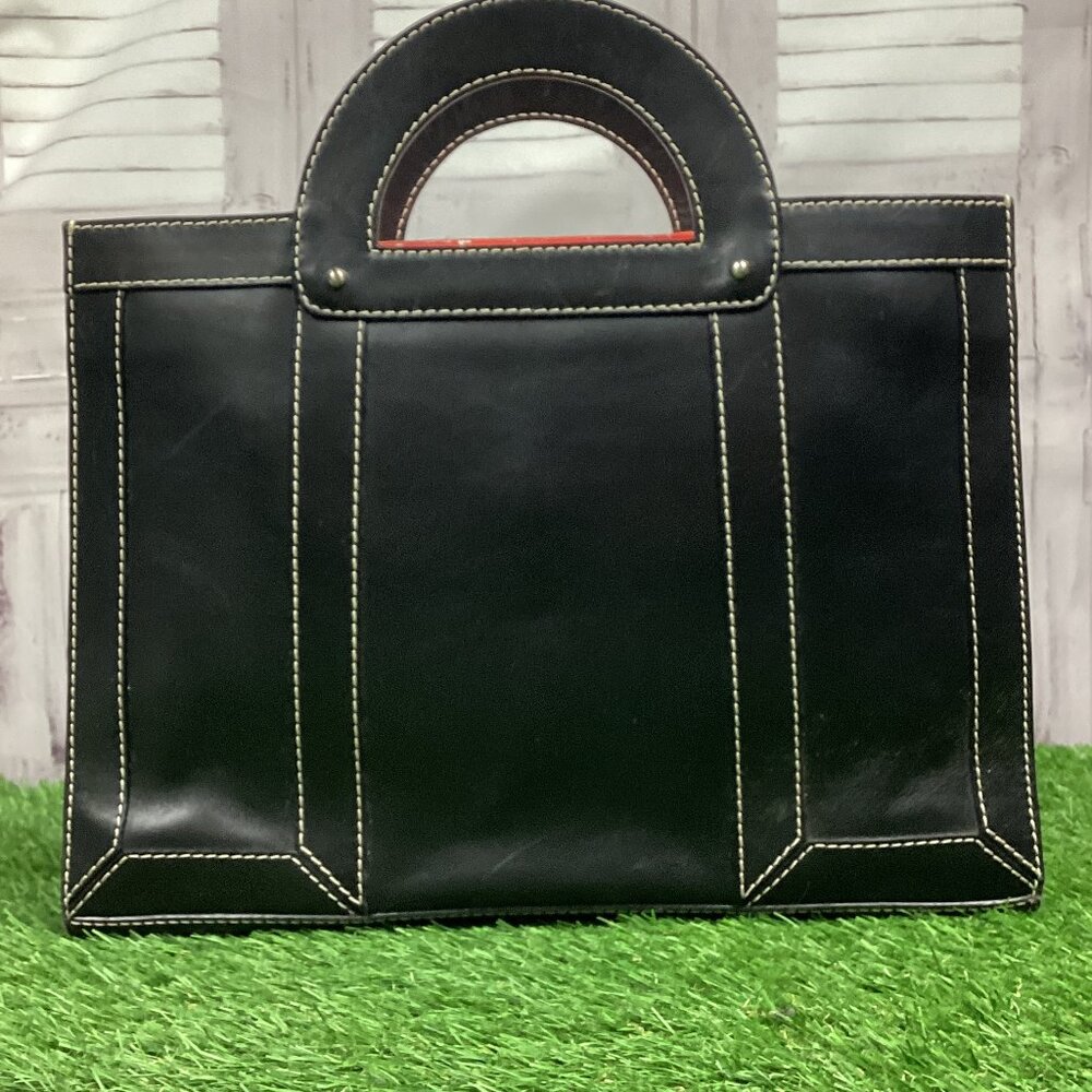 Vintage Marc Jacobs Handbag Briefcase Black Leather - Picture 3 of 16